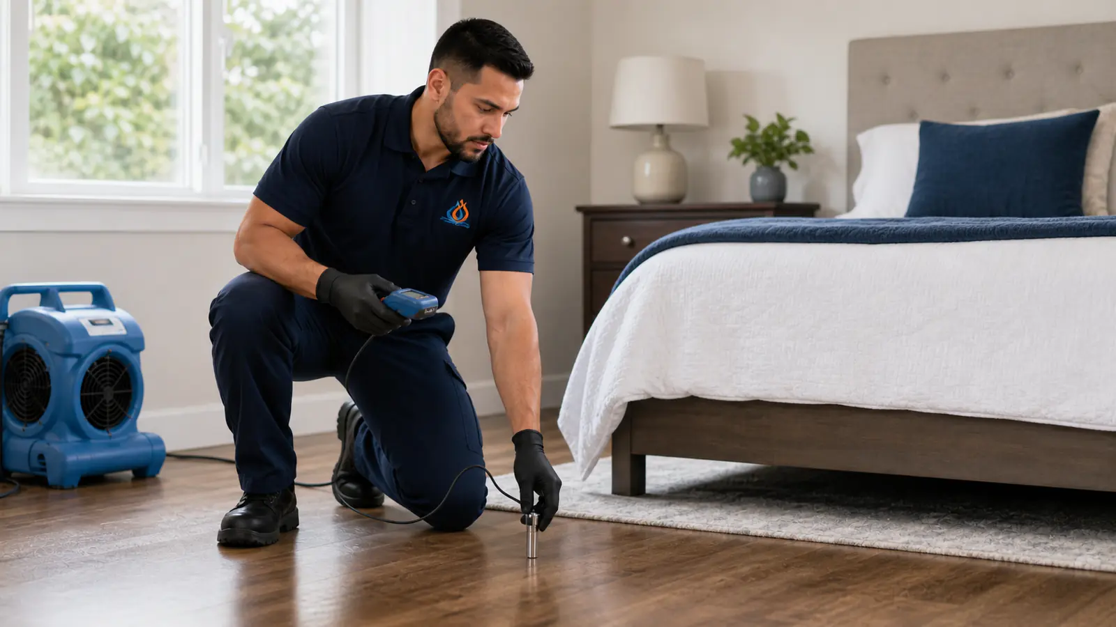 Commercial restoration equipment in McKinney home
